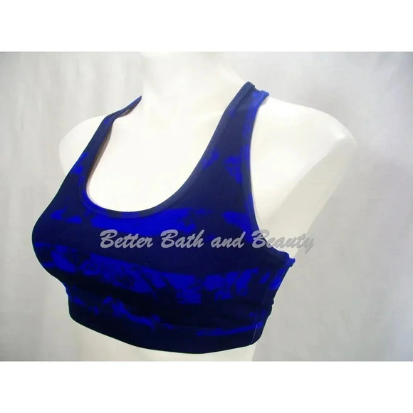 GapFit Gap Fit Wire Free Racerback Bra SMALL Blue & Black New with Tags - Picture 3 of 4